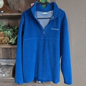 Columbia Royal Blue Half-Zip Fleece Mens L